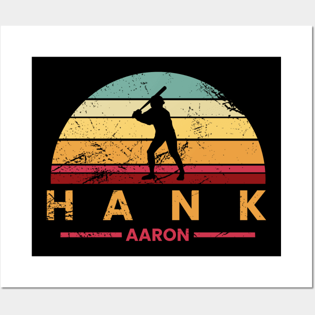 Hank Aaron vintage style Wall Art by AlfinStudio